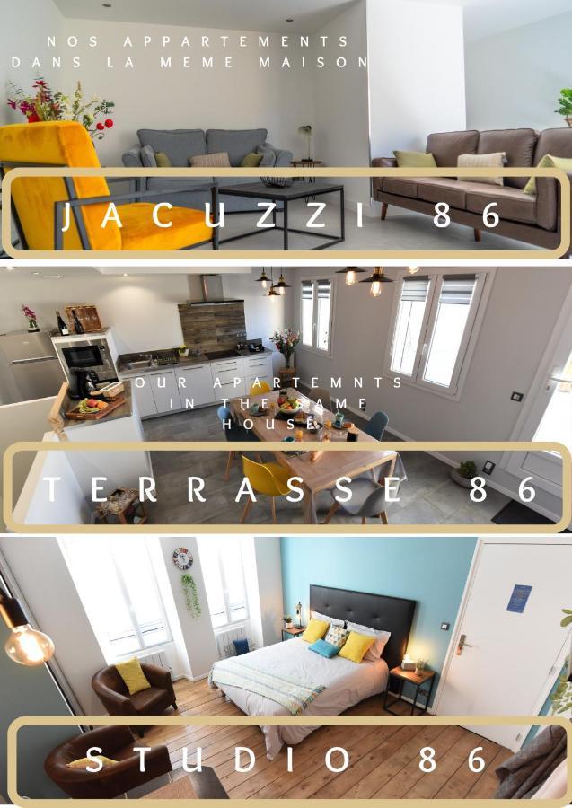 Jacuzzi Terrasse 86 - Terrasse & Climatisation - 4 Personnes - Bnb エペルネー エクステリア 写真